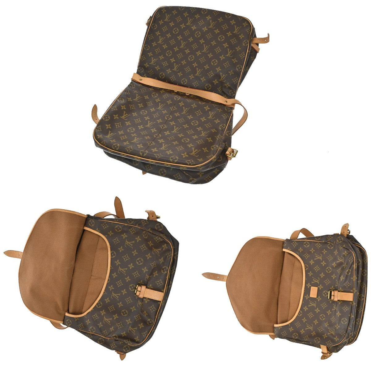 Louis Vuitton Saumur Monogram Canvas, Brown, Canvas, Shoulder Bag