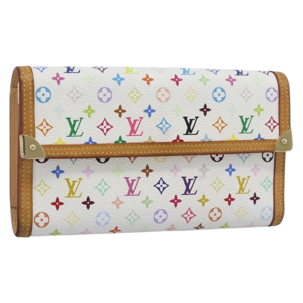 Louis Vuitton Porte Tresor International Monogram Multicolor, White, Canvas, Wallet