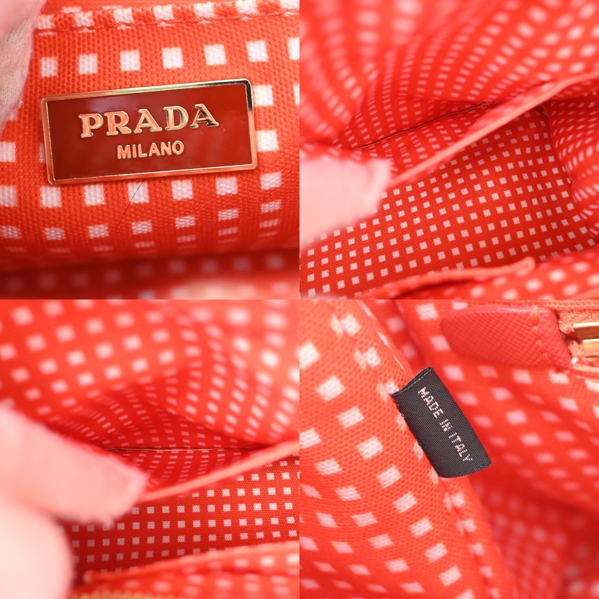 Prada Canapa Canvas, Red, Canvas, Tote Bag