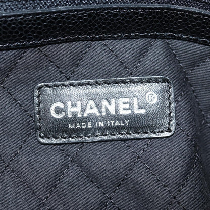 Chanel Optic Coco Bowler Printed Coated Canvas with Caviar, Black, Canvas, Handbag