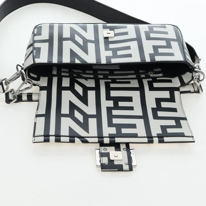 Fendi x Marc Jacobs Baguette NM Printed Leather, Black, Leather, Handbag