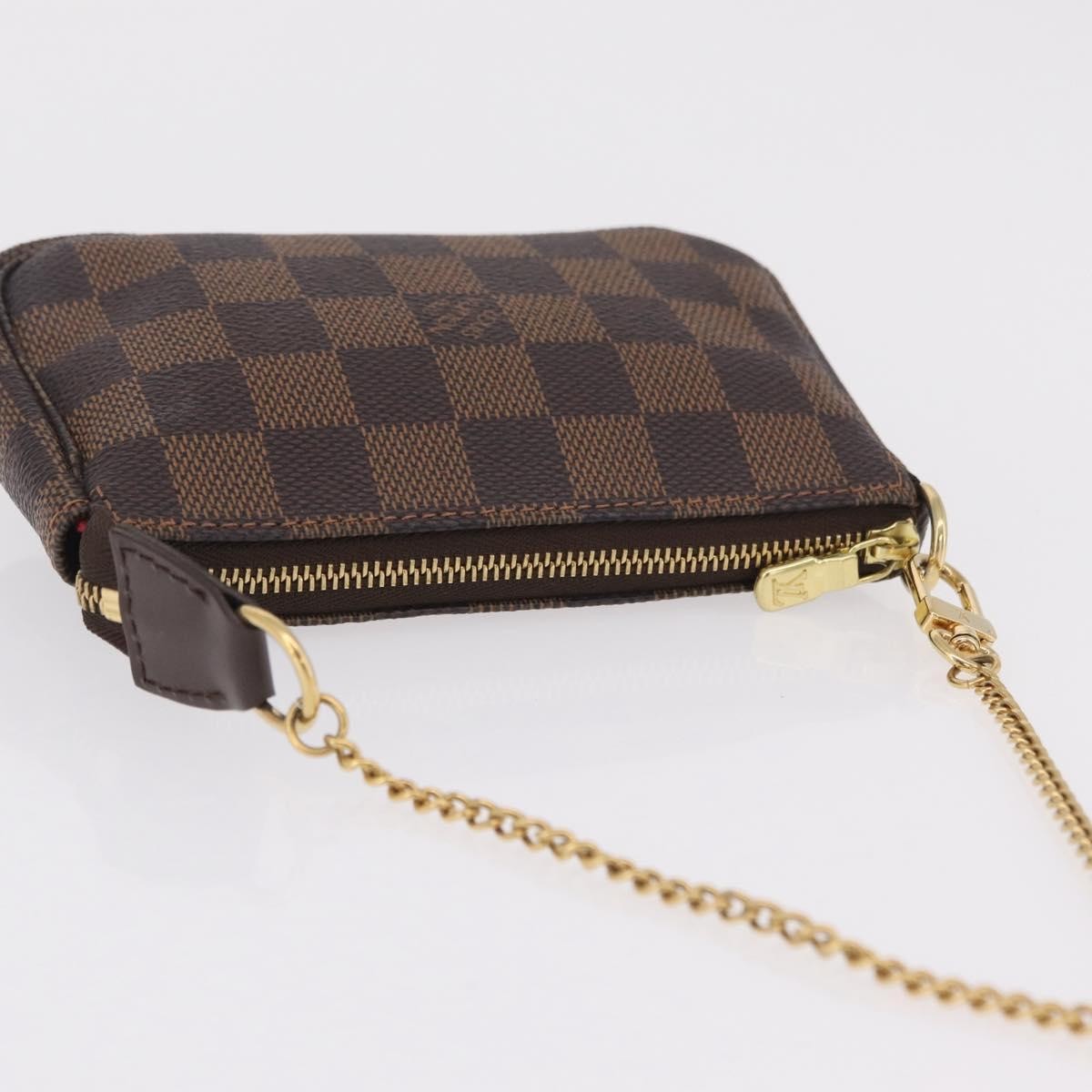 Louis Vuitton Pochette Accessoires Damier, Brown, Canvas, Clutch