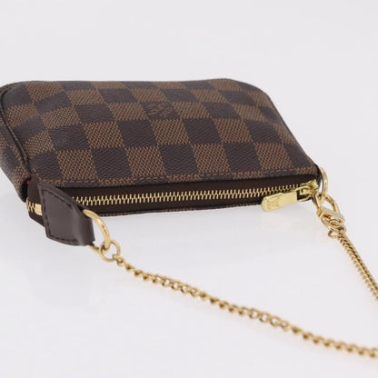 Louis Vuitton Pochette Accessoires Damier, Brown, Canvas, Clutch