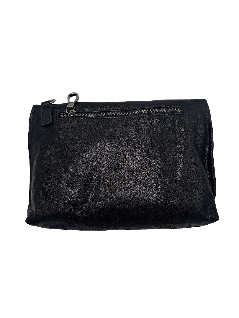 Giorgio Armani Sac bandoulière en cuir leather, BLACK, LEATHER, Shoulder bag