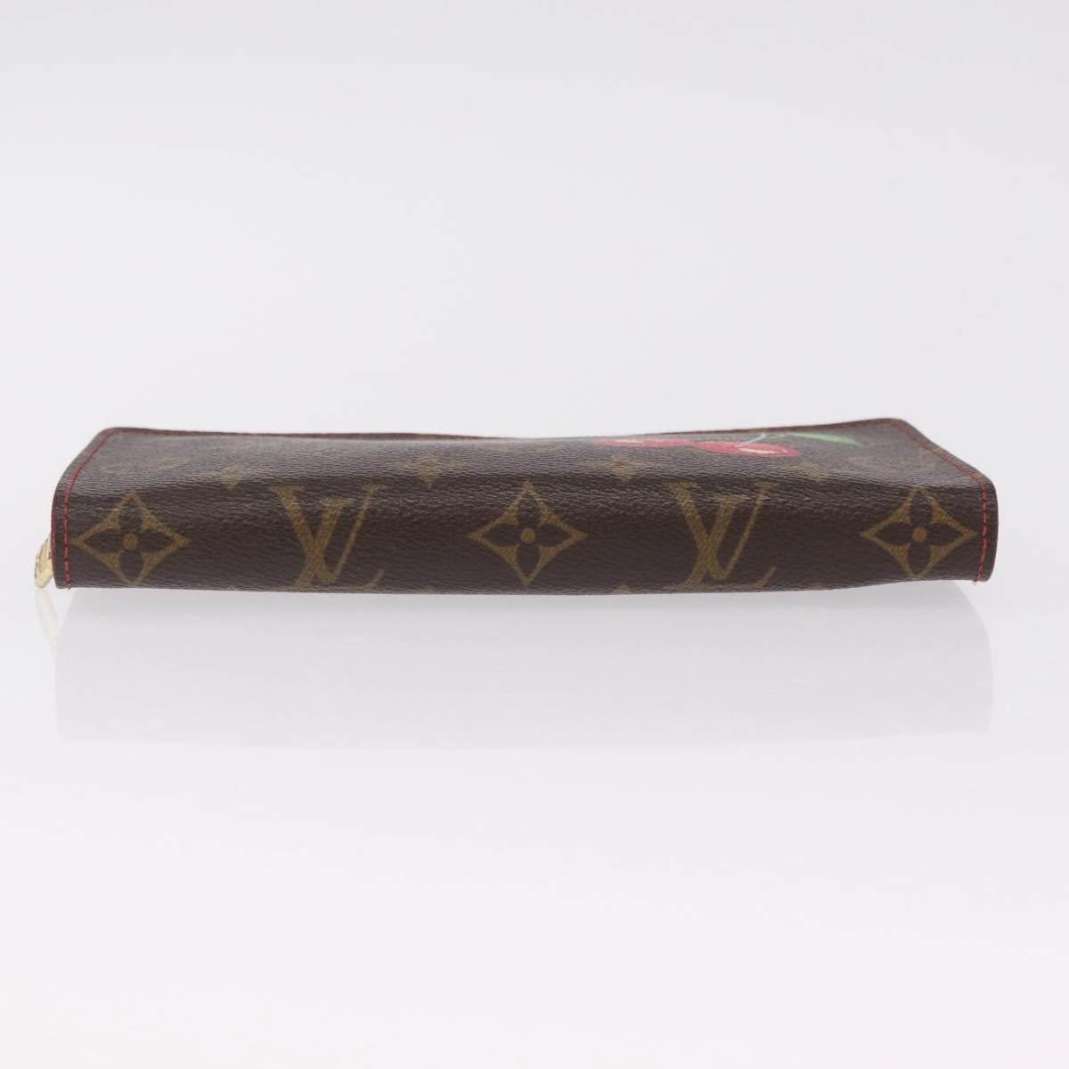 Louis Vuitton Porte-Monnaie Zippy Limited Edition Monogram Cerises, Red, Canvas, Wallet