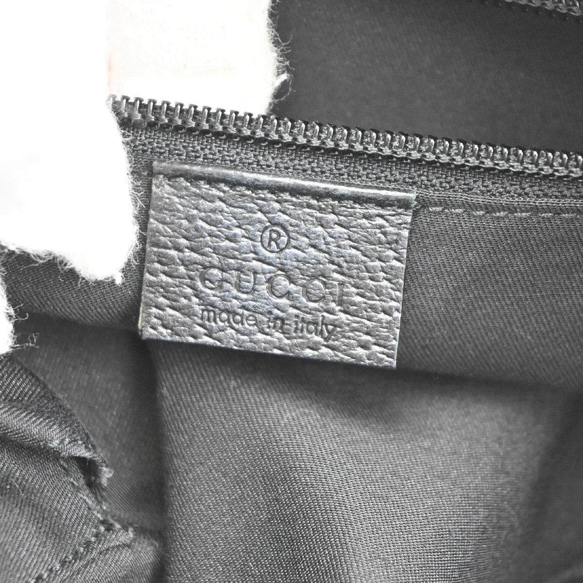 Gucci Web Zip GG Canvas, Black, Canvas, Tote Bag