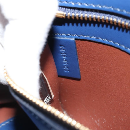 Chloe C Zipped Leather, Blue, Leather, Tote Bag
