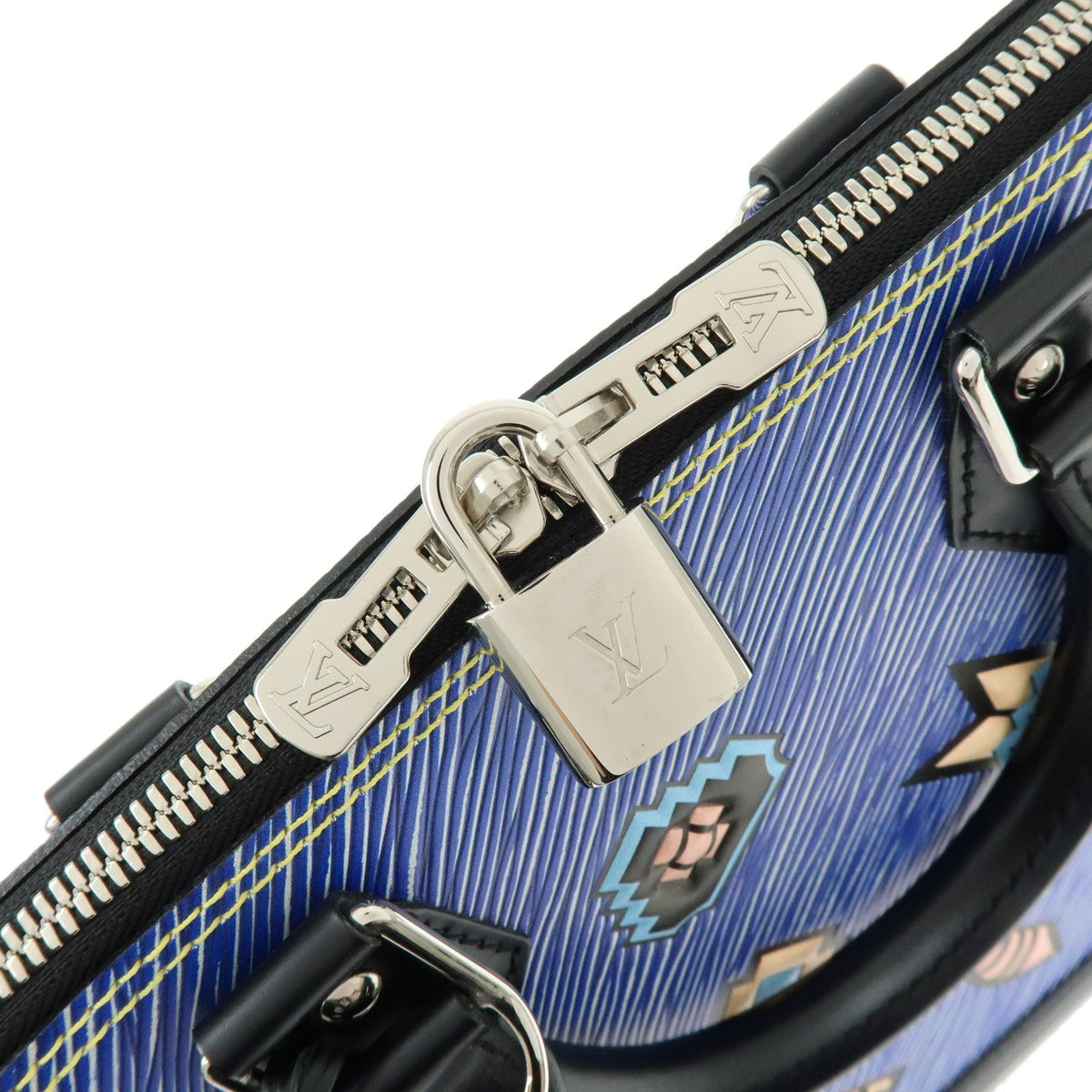 Louis Vuitton Alma Limited Edition Azteque Epi Leather, Blue, Leather, Handbag