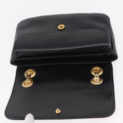 Gucci Marina Chain Flap Leather, Black, Leather, Shoulder Bag