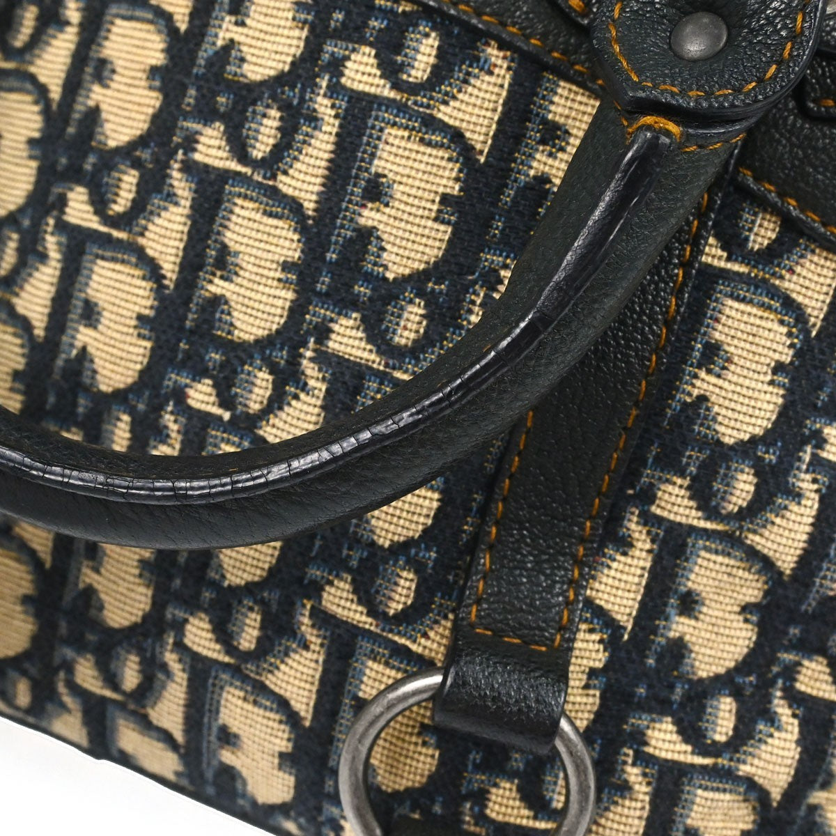 Christian Dior Vintage CD Satchel Diorissimo Canvas, Beige, Canvas, Handbag