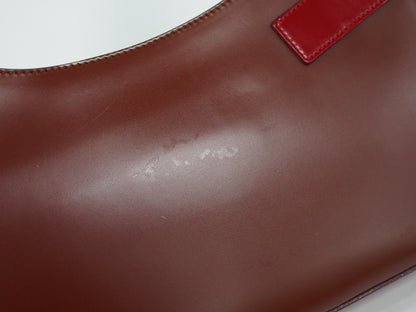 Salvatore Ferragamo Gancini Hobo Leather, Brown, Leather, Shoulder Bag