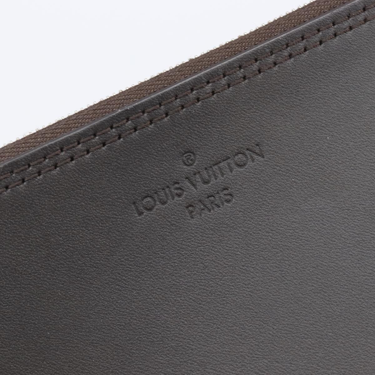 Louis Vuitton Neverfull Pochette Leather, Brown, Leather, Clutch