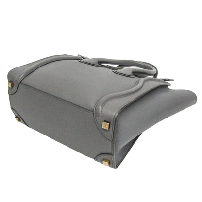 Celine Luggage Smooth Leather, Gray, Leather, Handbag