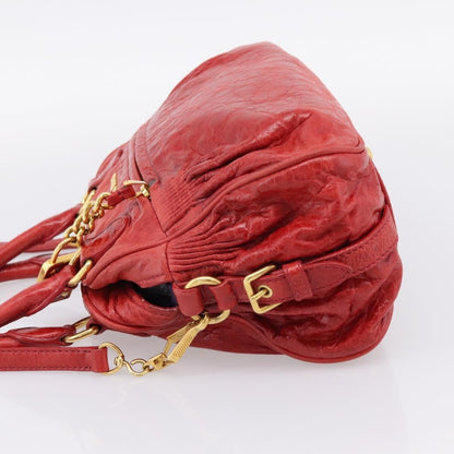 Miu Miu Coffer Convertible Satchel Matelasse Leather, Red, Leather, Handbag