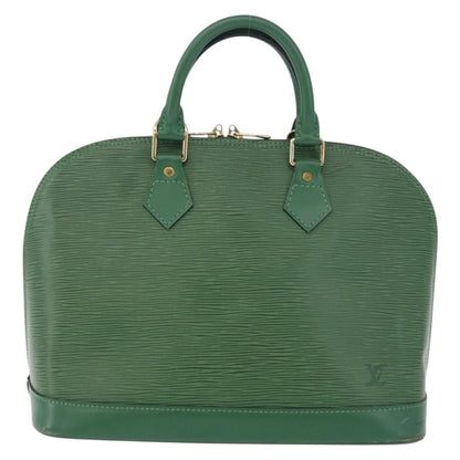 Louis Vuitton Alma Epi, Green, Leather, Handbag