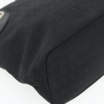 Bvlgari Logomania Canvas, Black, Canvas, Shoulder Bag