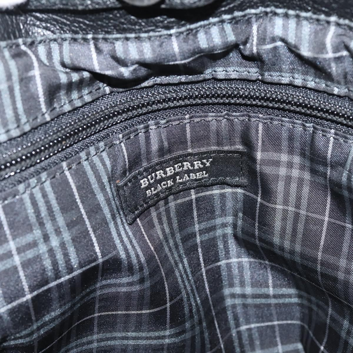Burberry Black Label Leather, Black, Leather, Tote Bag