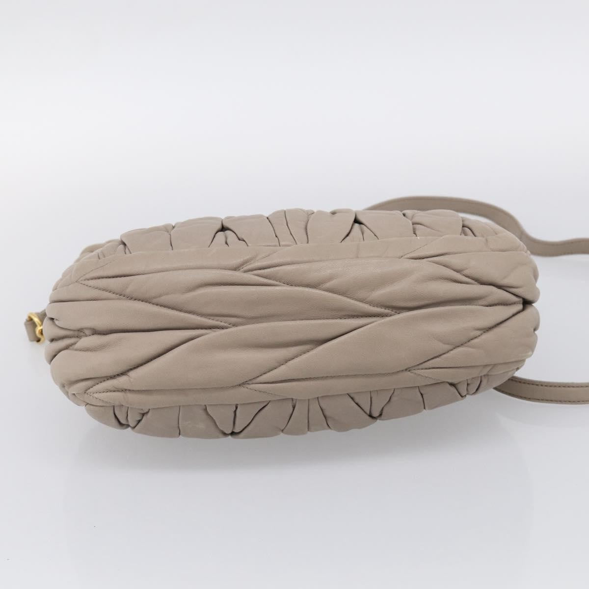 Miu Miu Coffer Hobo Matelasse Leather, Beige, Leather, Handbag