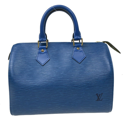 Louis Vuitton Speedy Epi, Blue, Leather, Handbag