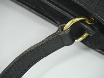 Christian Dior Shoulder Leather, Black, Leather, Shoulder Bag