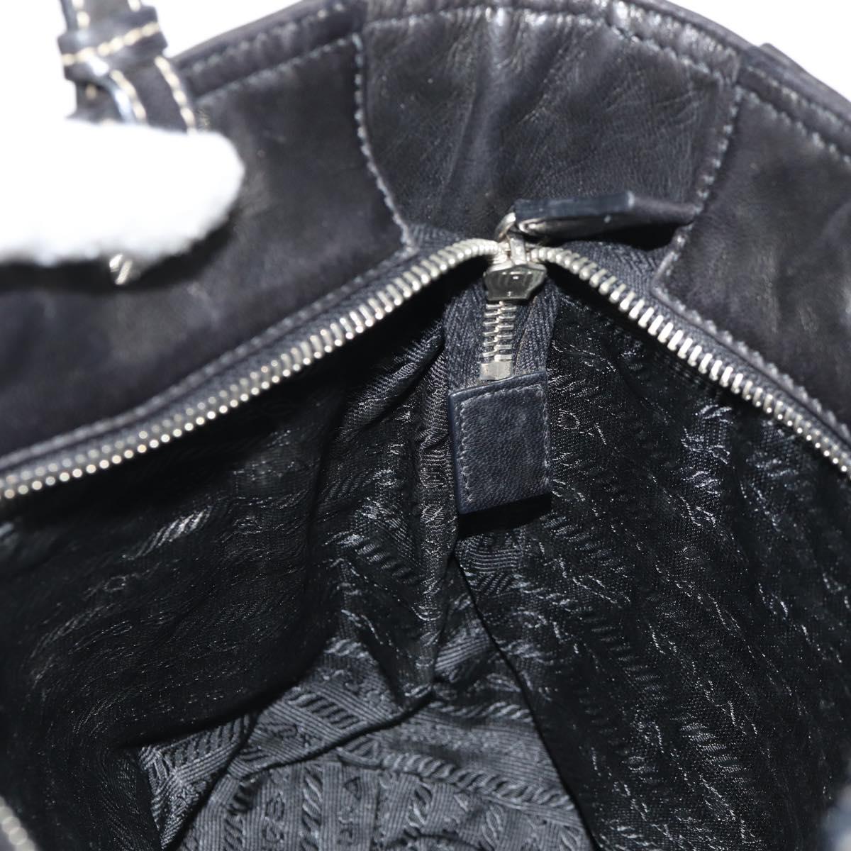 Prada Nappa Acciaio Tote bag, BLACK, LEATHER, Tote bag