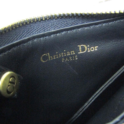 Christian Dior Vintage Saddle Zip Coin Purse Diorissimo Canvas, Navy, Canvas, Clutch
