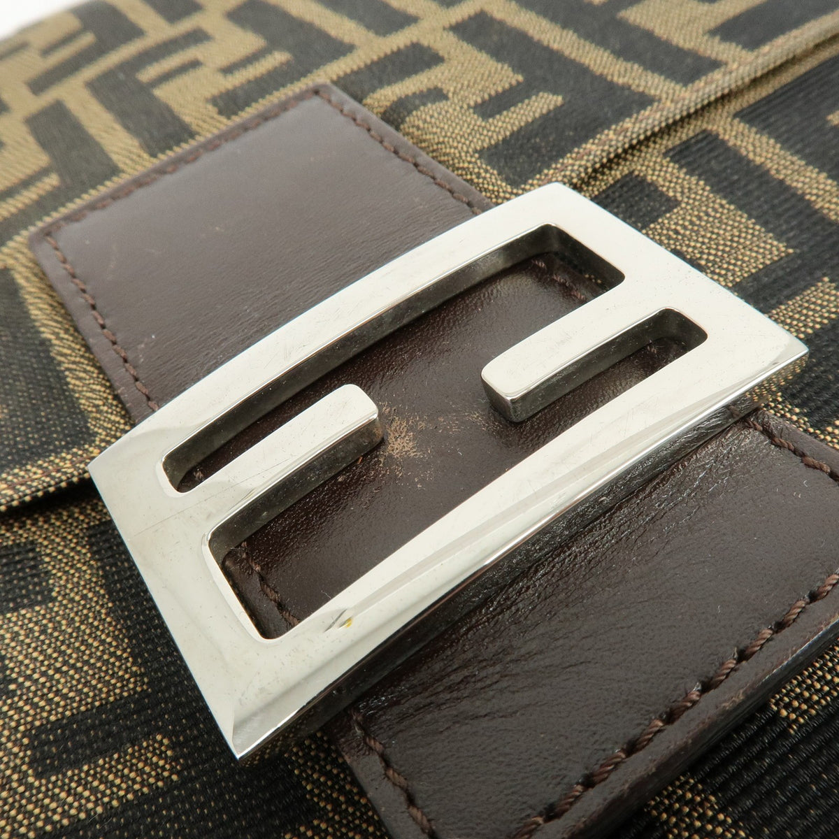 Fendi Fendi mamma baguette Monogram Canvas, Brown, Canvas, Handbag