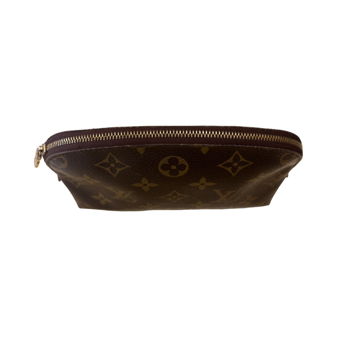 Louis Vuitton Cosmetic Case Monogram Vernis, Brown, Canvas, Clutch
