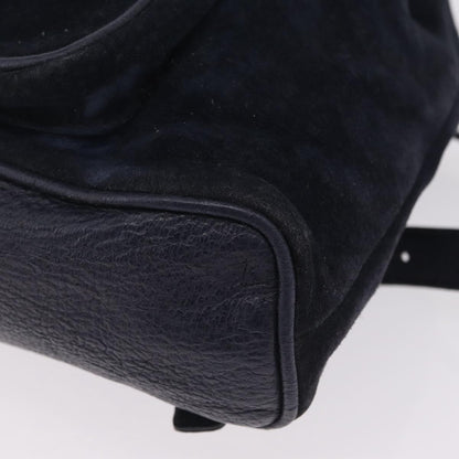 Gucci Vintage Bamboo Suede, Navy, Suede, Backpack