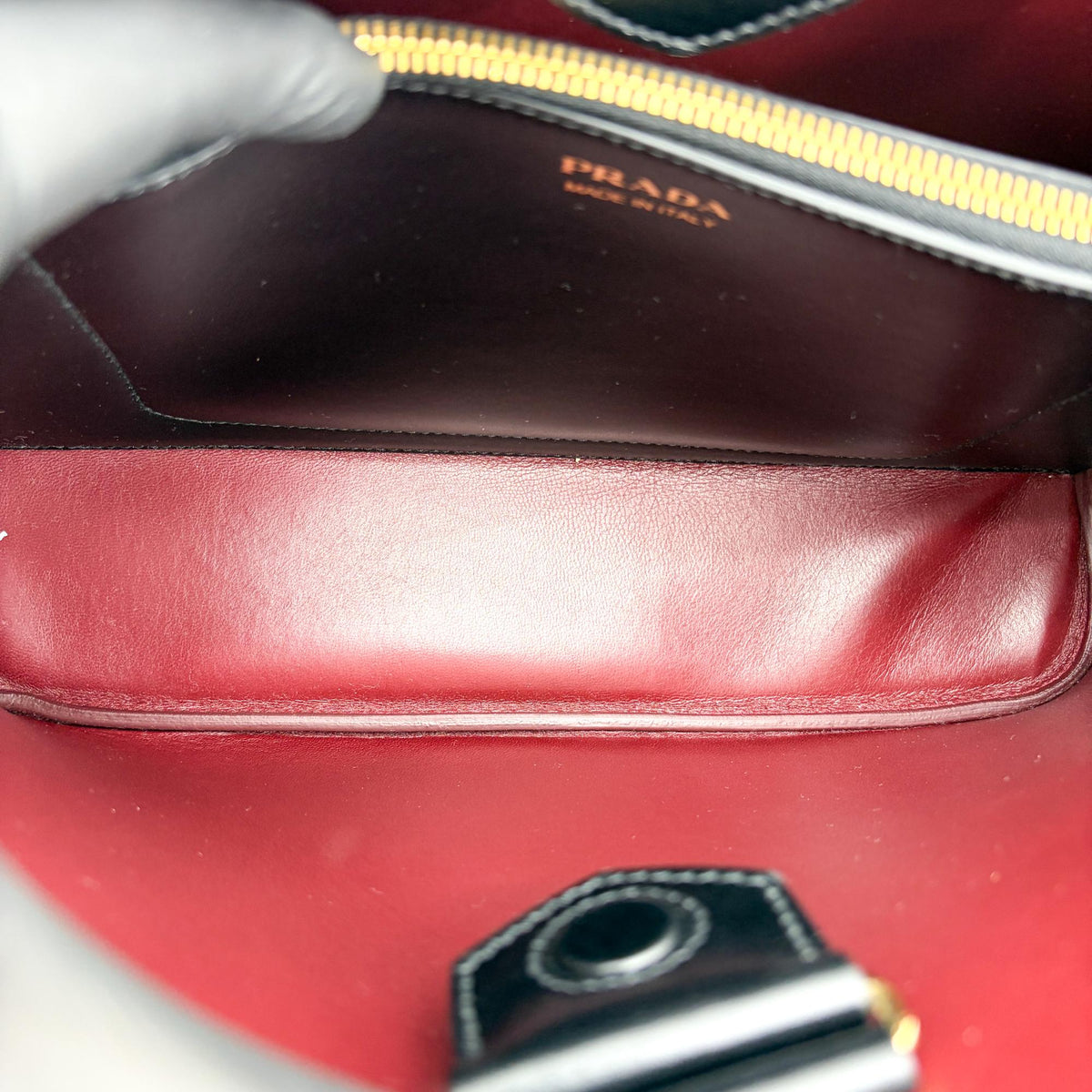 Prada Matinee Saffiano Leather, Black, Leather, Handbag