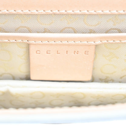 Celine C Macadam Shoulder Suede, Beige, Suede, Handbag