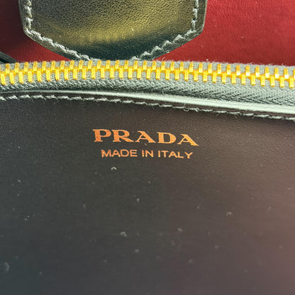 Prada Matinee Saffiano Leather, Black, Leather, Handbag