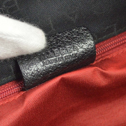 Bvlgari Logomania Canvas, Black, Canvas, Shoulder Bag
