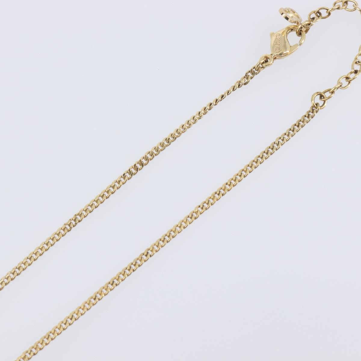 Christian Dior Vintage Logo Pendant Metal, Gold, Metal, Necklace