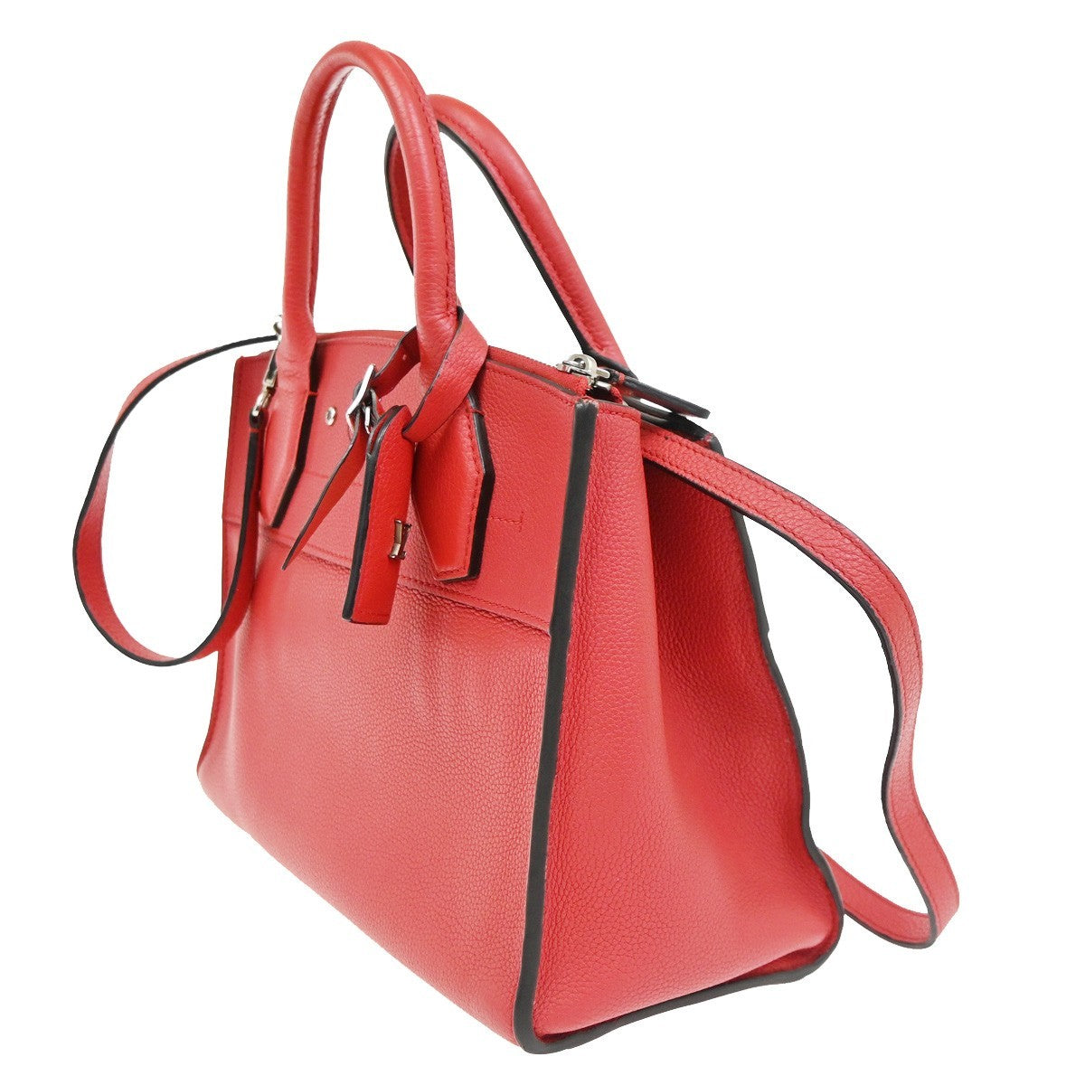 Louis Vuitton City Steamer Leather, Red, Leather, Handbag
