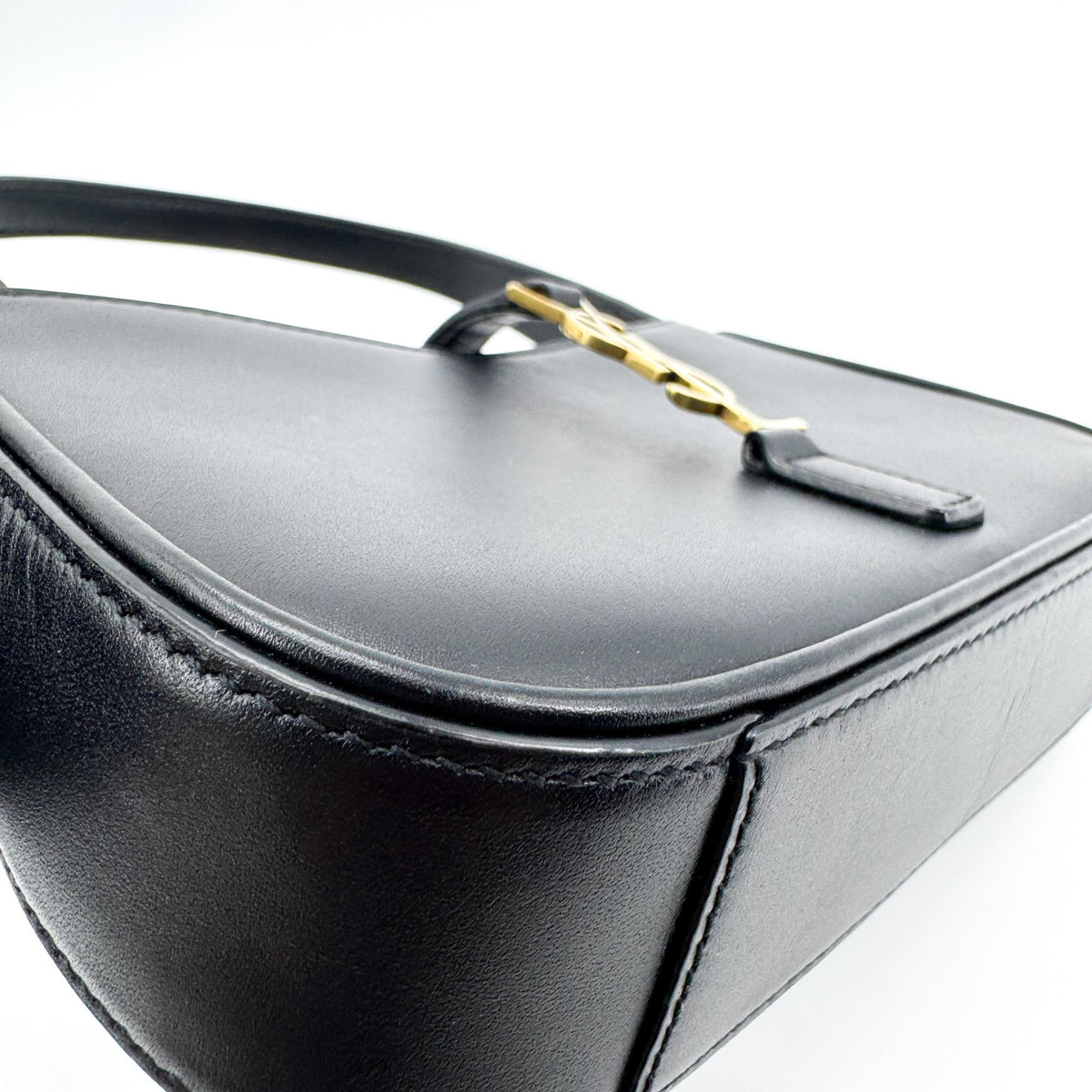 Saint Laurent Le 5 a 7 Hobo Leather, Black, Leather, Shoulder Bag