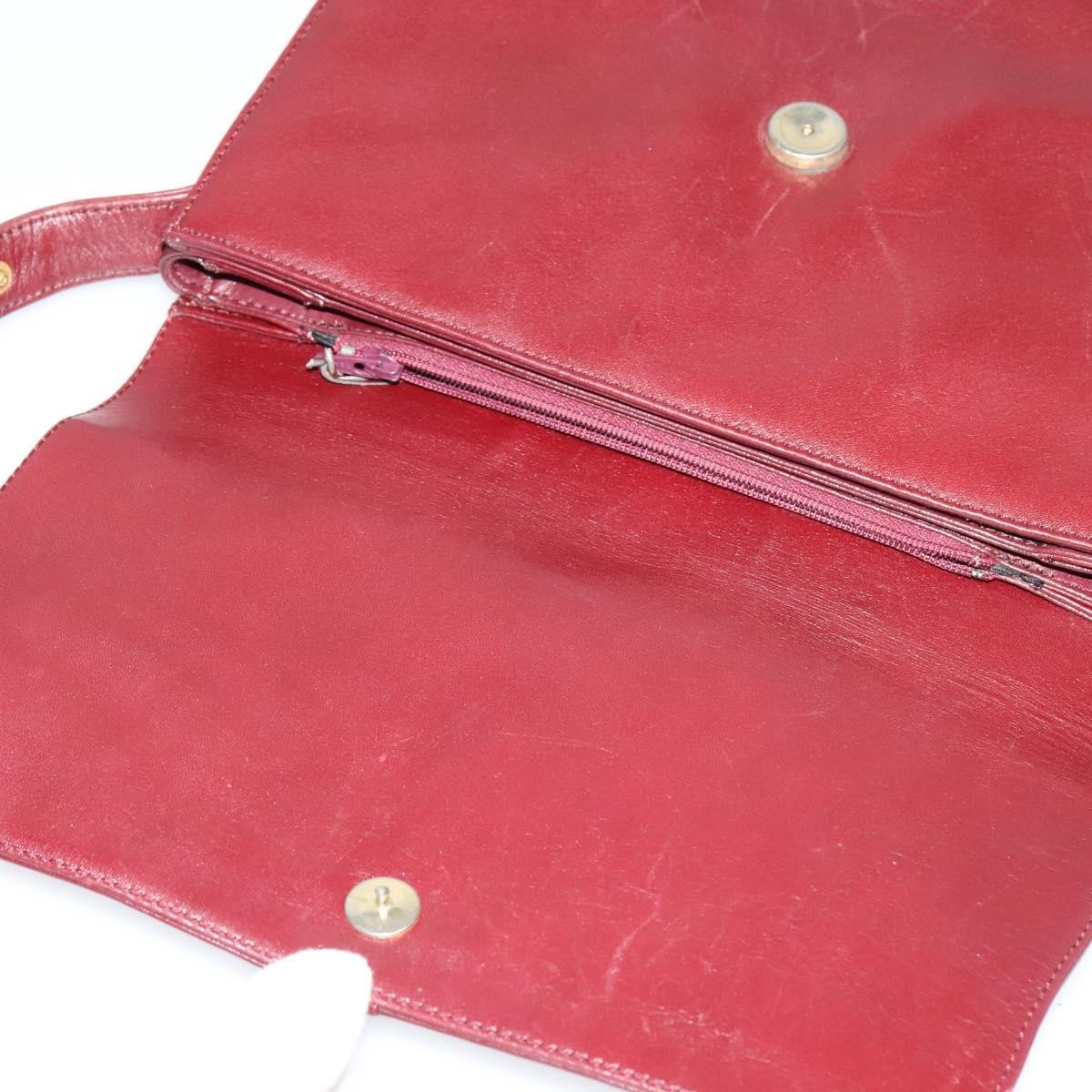 Givenchy Vintage 4G Leather, Burgundy, Leather, Shoulder Bag