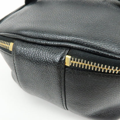 Chanel Vintage Timeless Cosmetic Case Caviar, Black, Leather, Clutch