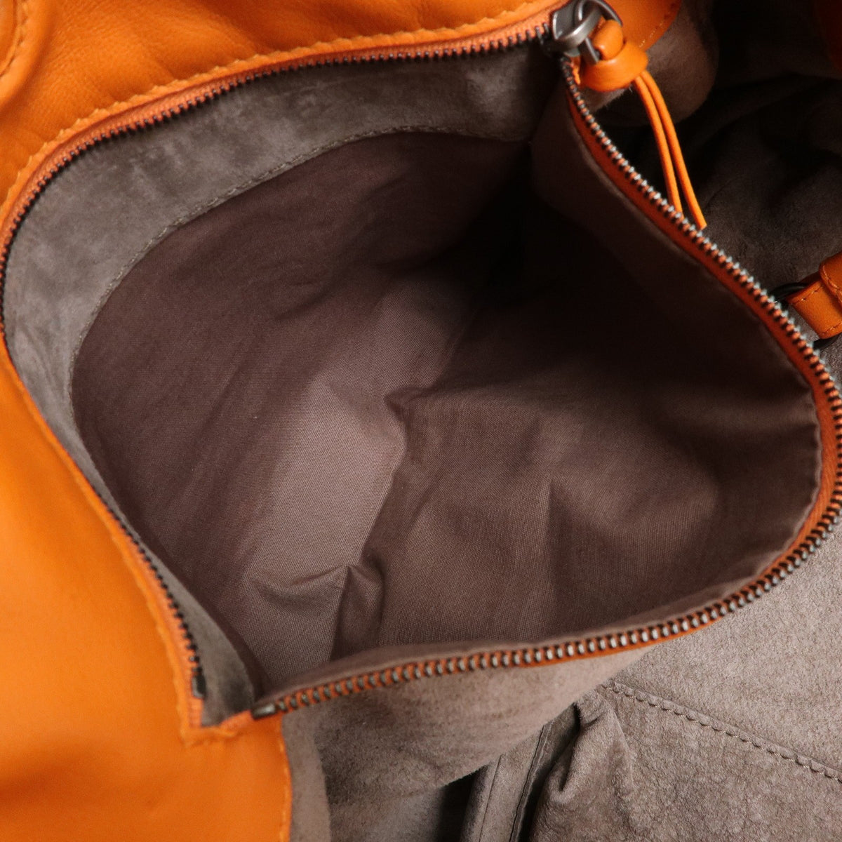 Bottega Veneta Campana Hobo Intrecciato Nappa, Orange, Leather, Shoulder Bag