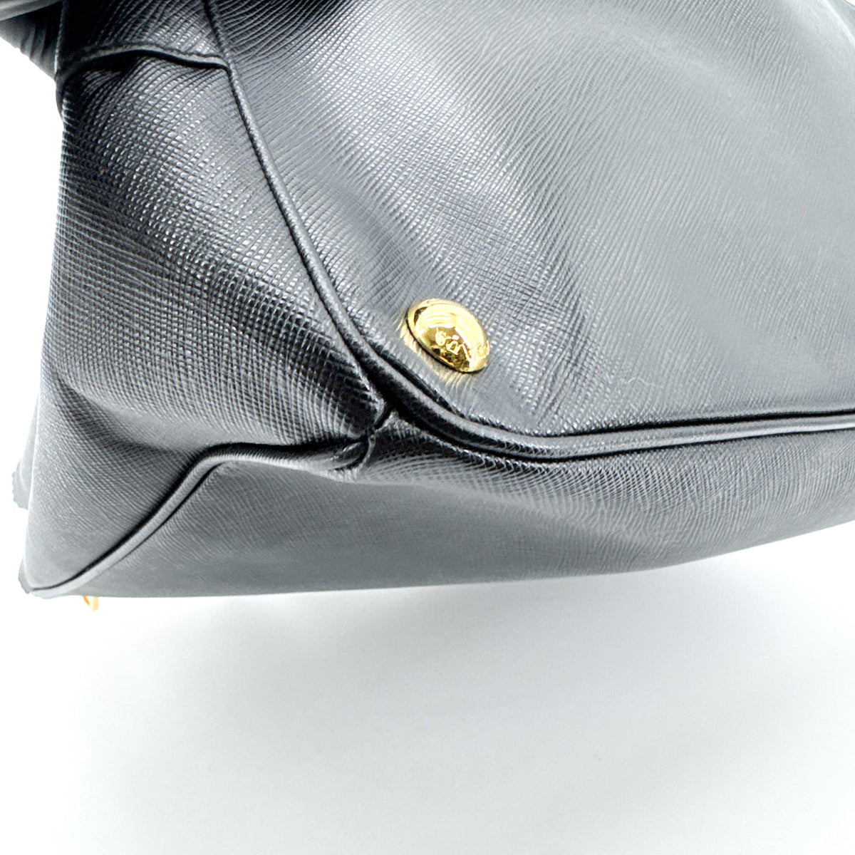 Prada Galliera Saffiano Leather, Black, Leather, Handbag