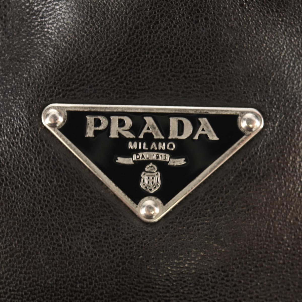 Prada Nappa Acciaio Tote bag, BLACK, LEATHER, Tote bag