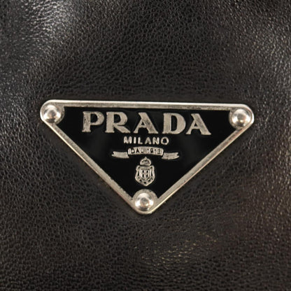 Prada Nappa Acciaio Tote bag, BLACK, LEATHER, Tote bag