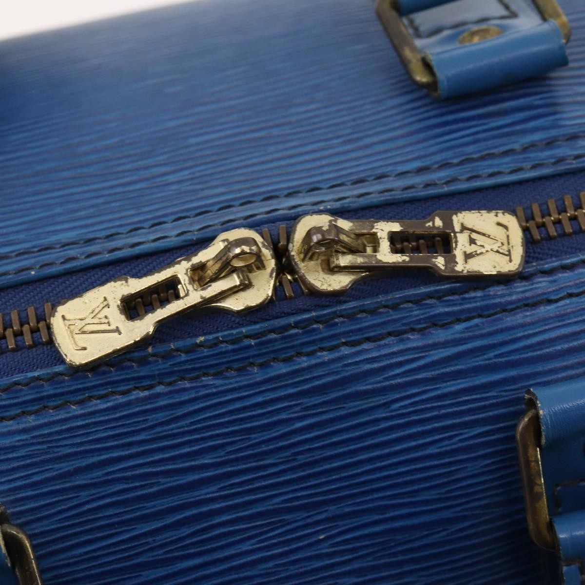 Louis Vuitton Keepall Epi Leather, Blue, Leather, Travel Bag