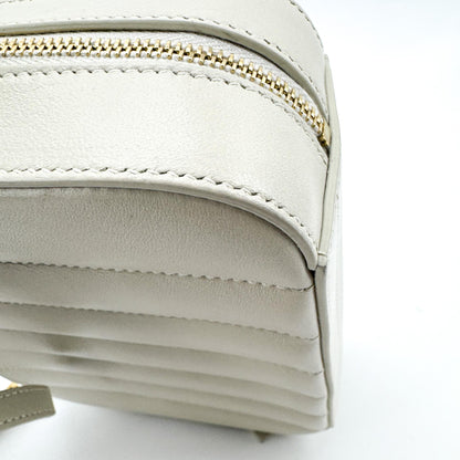 Saint Laurent Vicky Camera Vertical Quilted Leather, Gray, Leather, Handbag