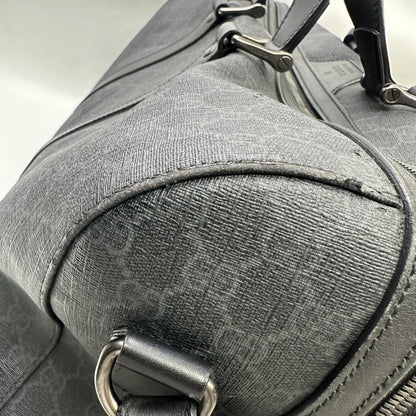 Gucci GG Supreme Carry-On Duffle Bag GG Canvas and Leather, Black, Canvas, Travel Bag