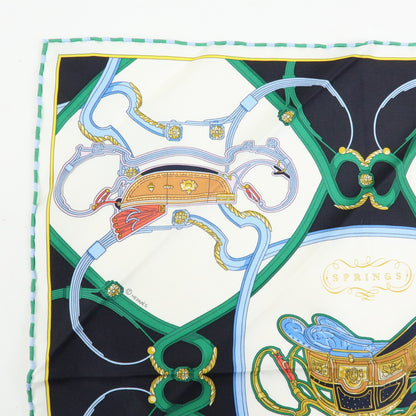 Hermes Carré 42 Silk, Blue, Silk, Scarf