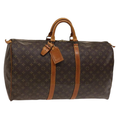 Louis Vuitton Keepall Bag Monogram Canvas, BROWN, CANVAS, Travel bag