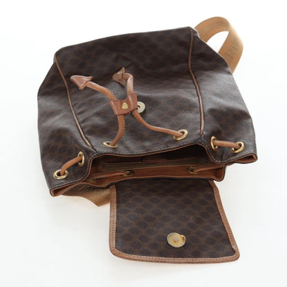 Celine Vintage Macadam Canvas, Brown, Canvas, Backpack