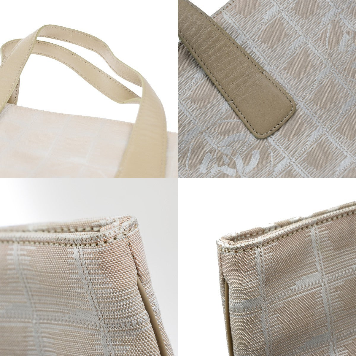 Chanel Travel Line Nylon, Beige, Nylon, Tote Bag