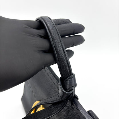 Gucci GG Marmont Top Handle Leather, Black, Leather, Handbag